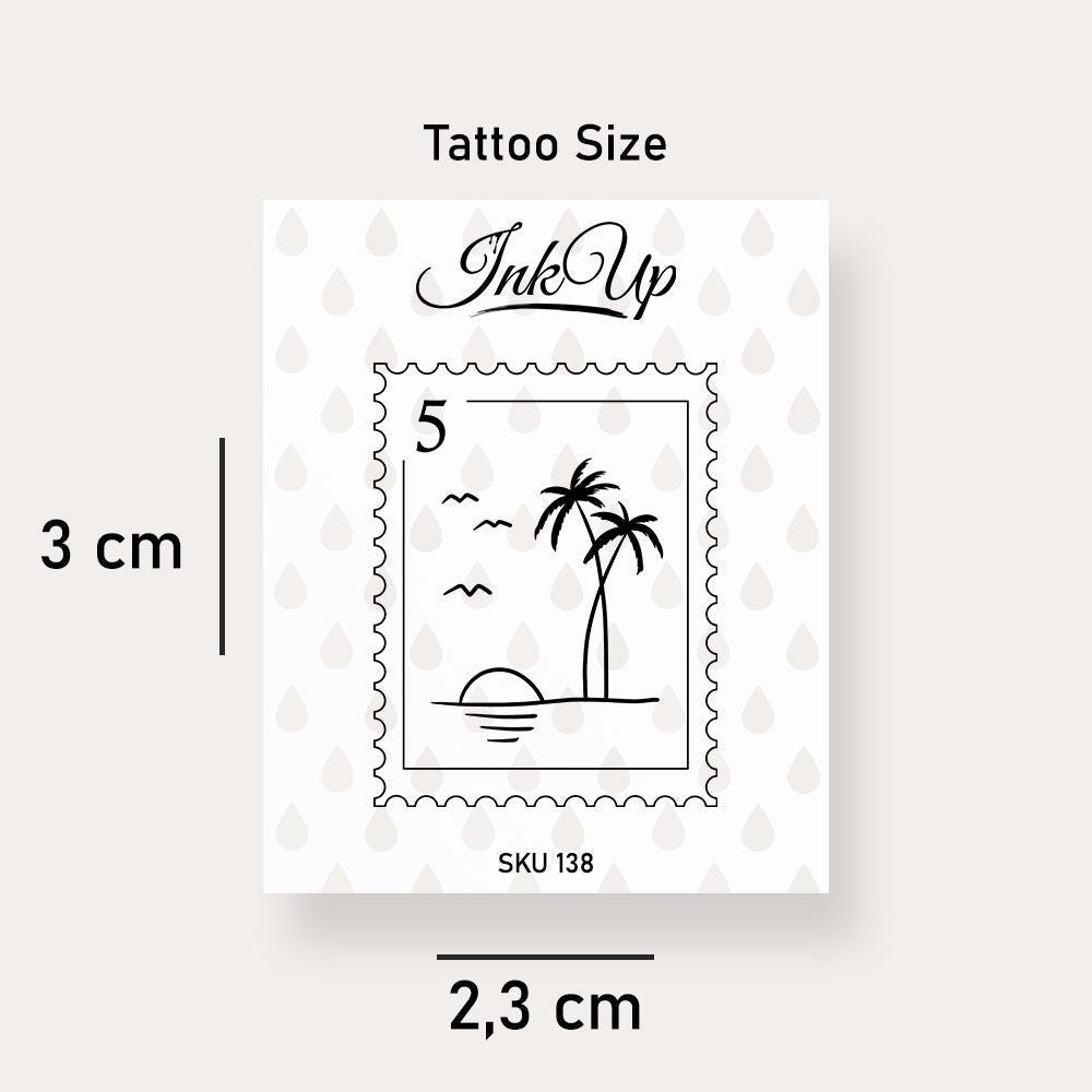 Temporäres Tattoo Urlaub Briefmarke Temporäres Tattoo Urlaub Briefmarke von Etsy - InkUpTattoo