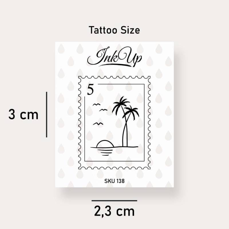 Temporäres Tattoo Urlaub Briefmarke Temporäres Tattoo Urlaub Briefmarke von Etsy - InkUpTattoo
