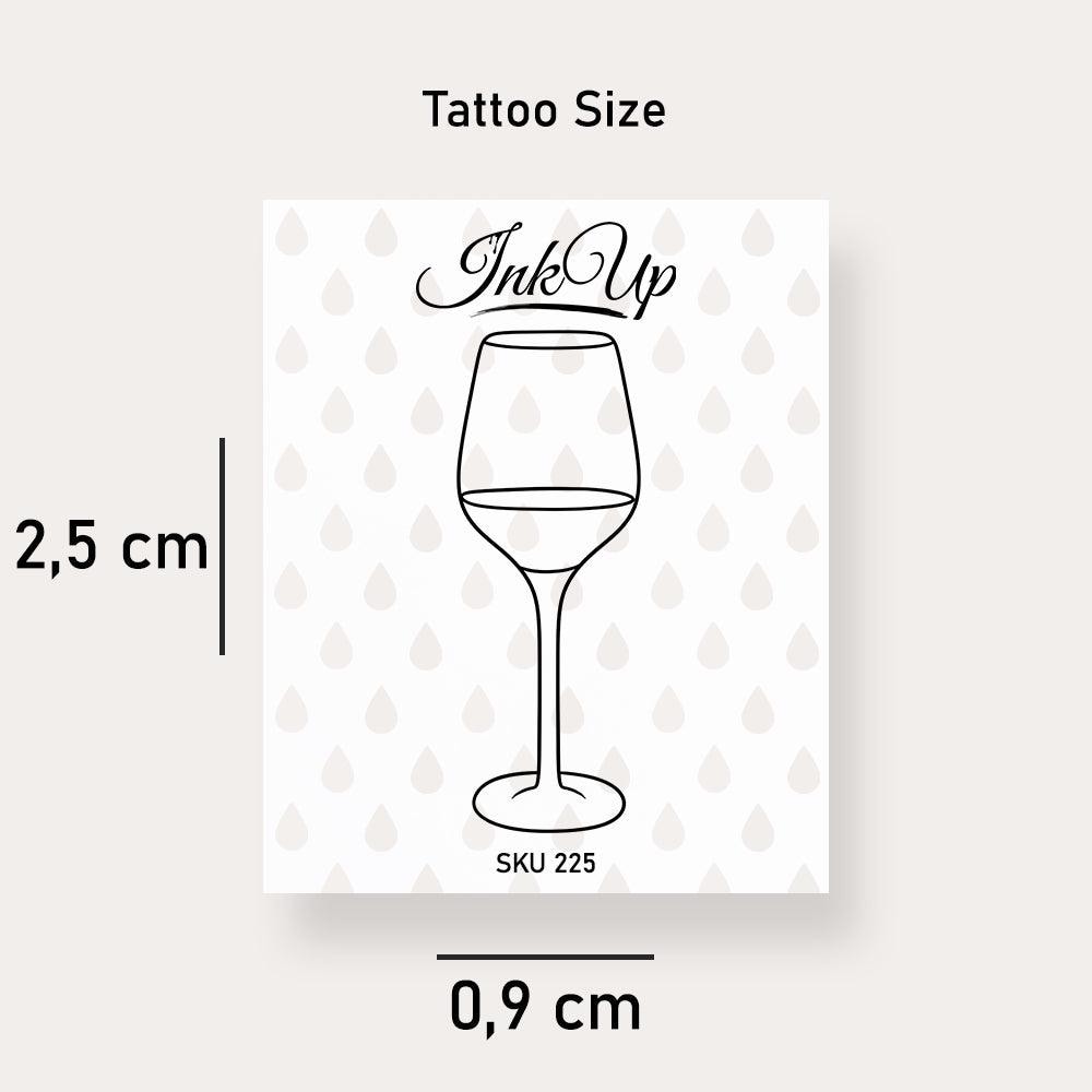 Temporäres Tattoo Weinglas Temporäres Tattoo Weinglas von Etsy - InkUpTattoo
