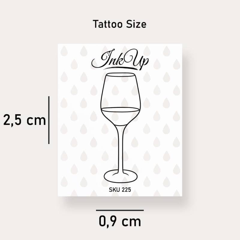 Temporäres Tattoo Weinglas Temporäres Tattoo Weinglas von Etsy - InkUpTattoo