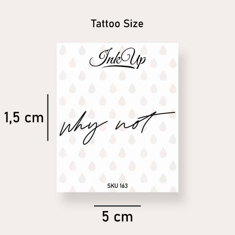 Temporäres Tattoo Why Not Temporäres Tattoo Why Not von Etsy - InkUpTattoo