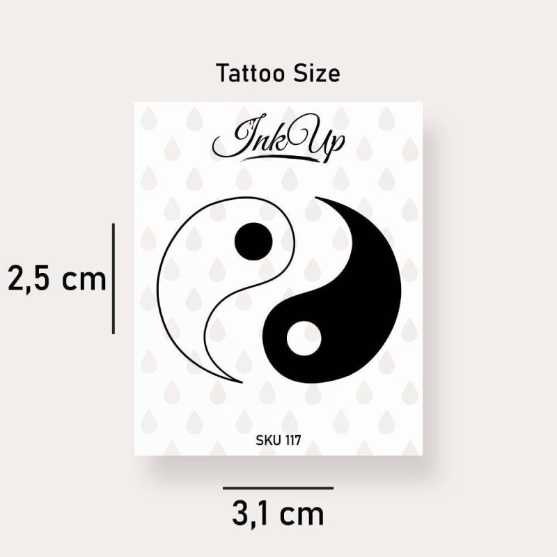 Temporäres Tattoo Yin Yang Temporäres Tattoo Yin Yang von Etsy - InkUpTattoo