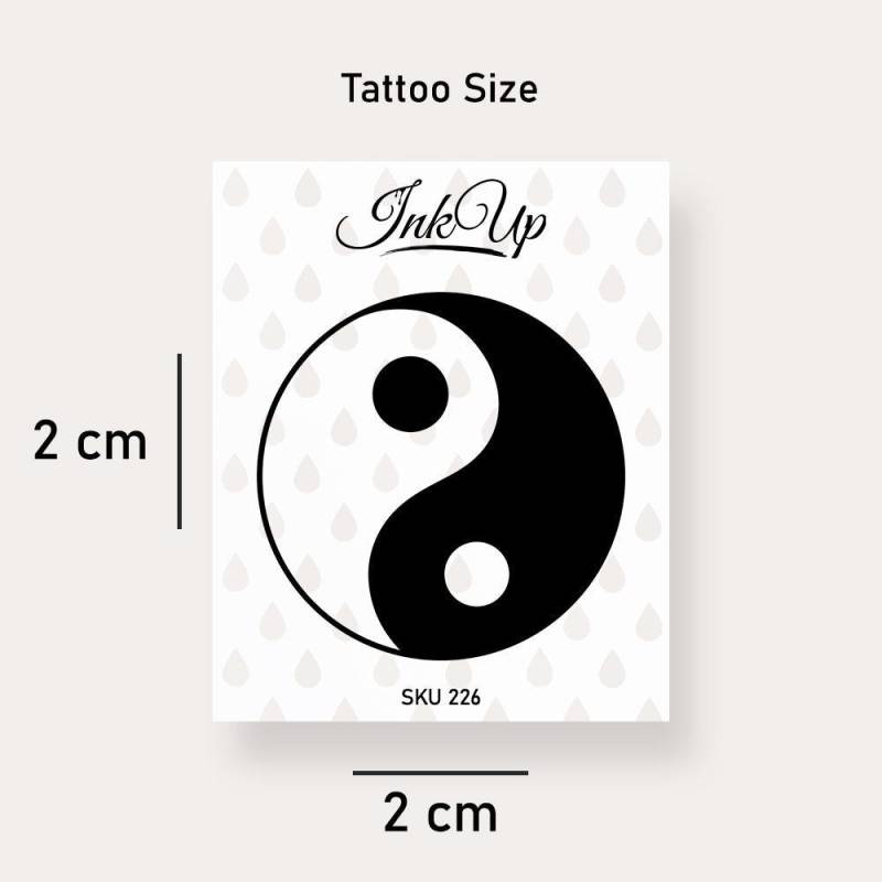 Temporäres Tattoo Yin Yang Temporäres Tattoo Yin Yang von Etsy - InkUpTattoo
