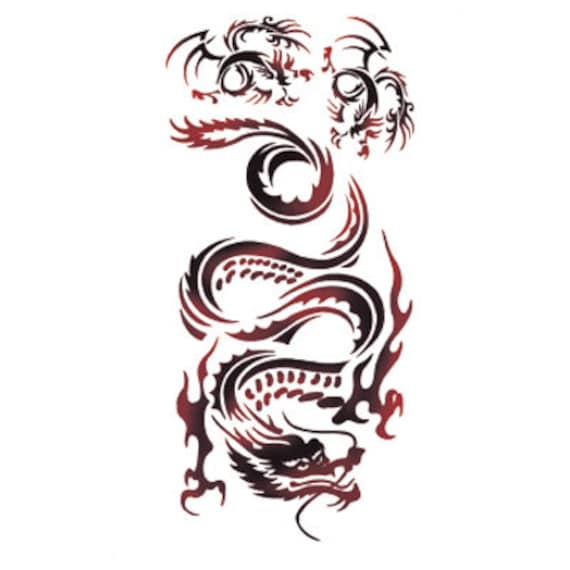 Drachenschablone Temporäres Transfer-Tattoo-Set 19 X 9cm - Realistisch | Schneller Versand Japanisch Drachenschablone Temporäres Transfer-Tattoo-Set 19 X 9cm - Realistisch | Schneller Versand Japanisch von Etsy - Inkweartattoos
