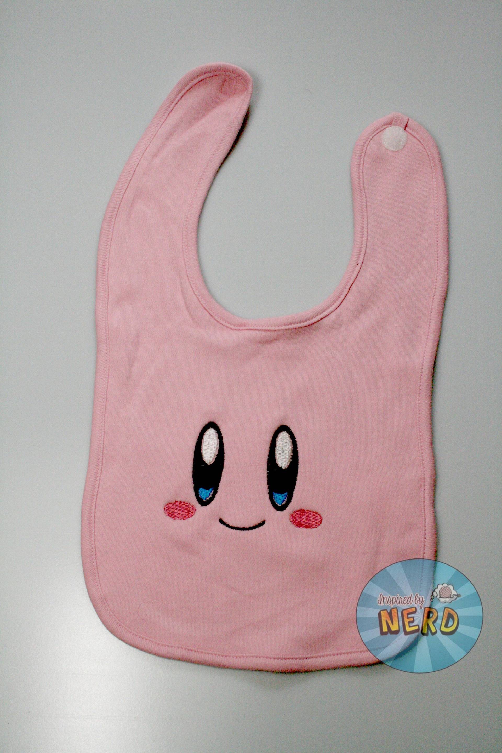 Kirby Gesicht Inspiriert Baby Lätzchen von Etsy - InspiredByNerd