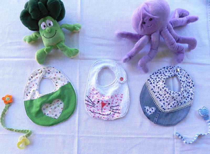 Set Mit Drei Baby-/Mädchen-Lätzchen von Etsy - IoCreoCreazioni