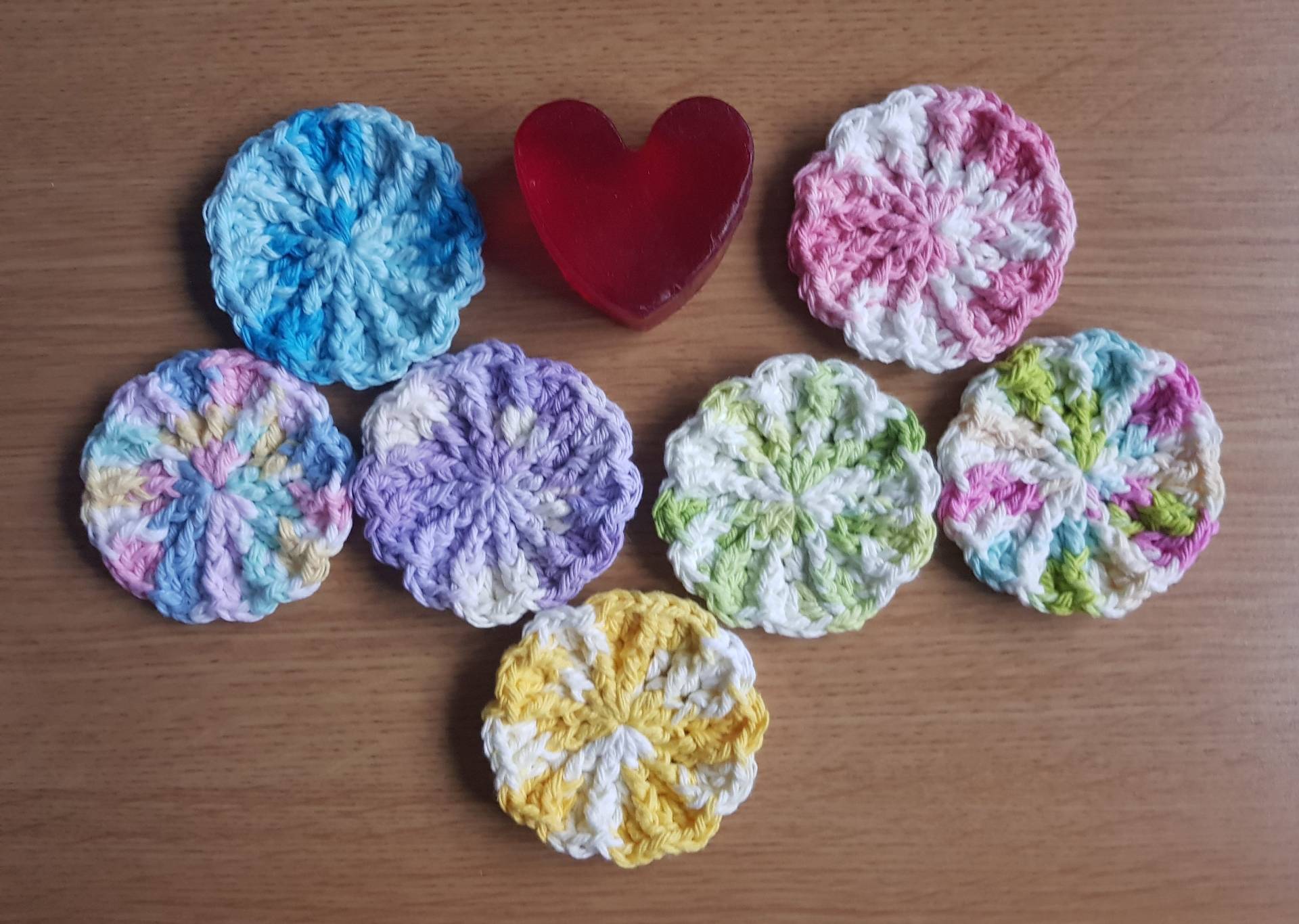 Gesichtspeelings - 100% Baumwolle, Strukturierte Gesichtspeelings, Wiederverwendbare Makeup Entfernerpads, Gesichtstuch, Waschtuch, Häkelpeelings von Etsy - IsaSkylark
