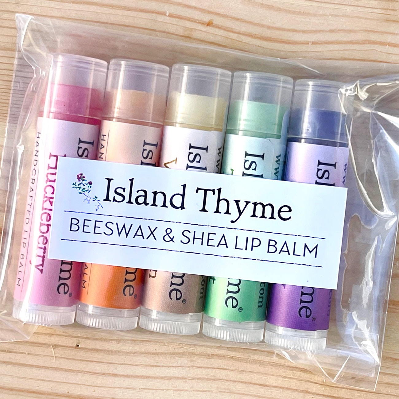 Island Thyme Lippenbalsam Sampler Set - Mango, Heidelbeere, Vanille, Tingle Minze Und Brombeere von Etsy - IslandThyme
