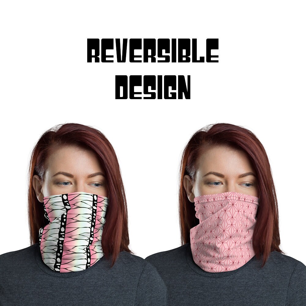 Slayer Anime Maske - Slayer Anime Cosplay Neck Gaiter Bedruckter Liebhaber Geschenk Reversible Waschbare Gesichtsmaske von Etsy - JBFaceMask