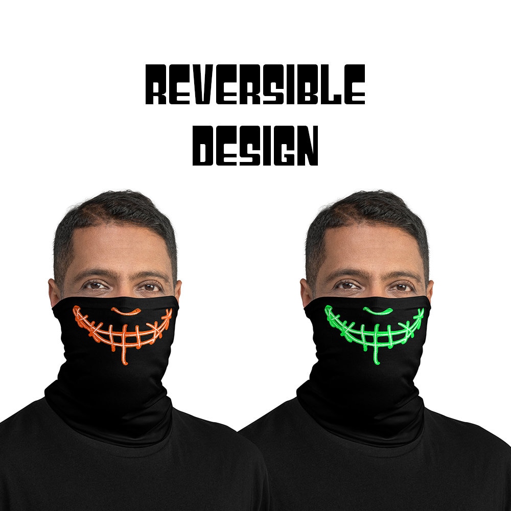 Smile Neck Gaiter - Filminspiriertes Gaiter Wendemaske Neck Warmer Unisex Polyester Kopfbandmaske Cosplay Bandana Maske von Etsy - JBFaceMask