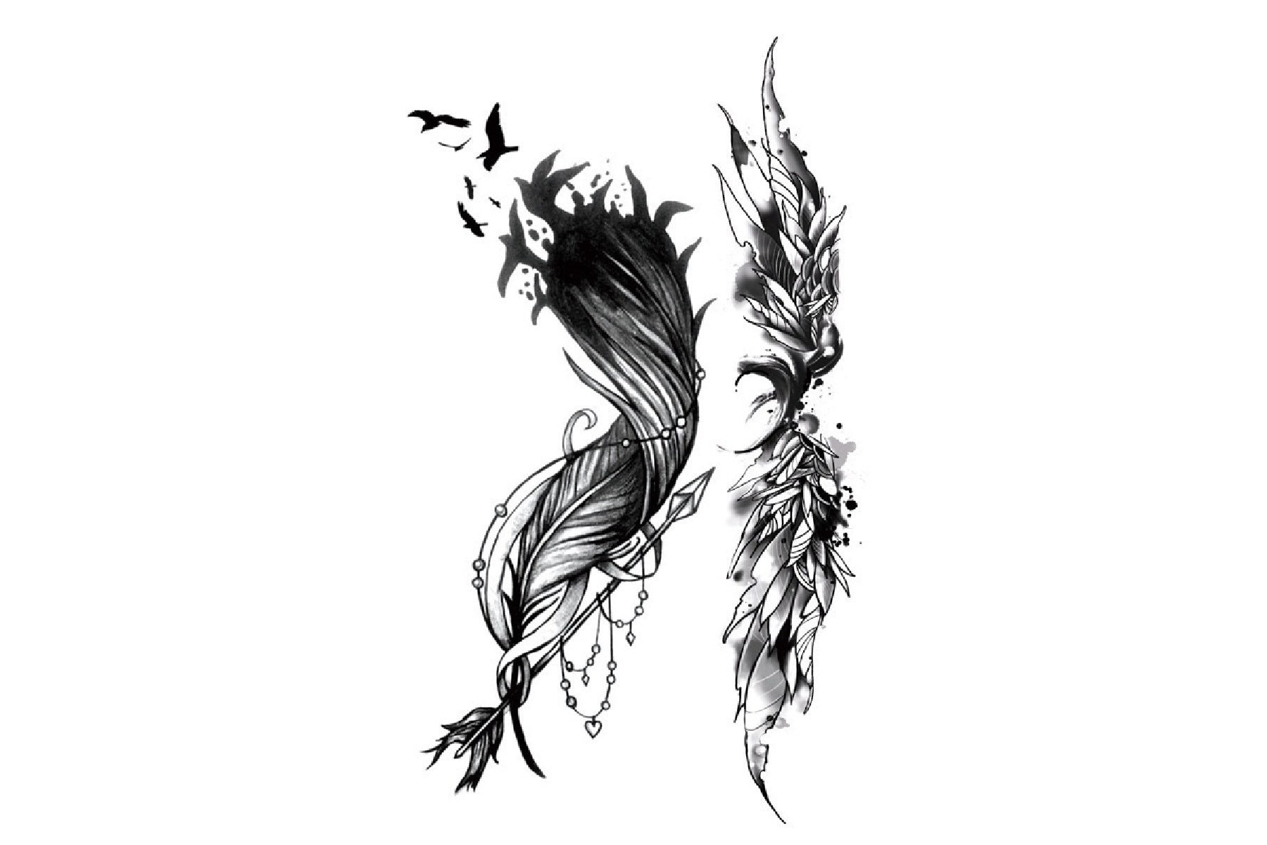 Feder Temporäre Tattoo, Tattoo| Schwarze Federn Tattoos | Festival Tattoo Sommer Tattoo-Design, Tattoo-Ideen, Tattoo-Blitz Feder Temporäre Tattoo, Tattoo| Schwarze Federn Tattoos | Festival Tattoo Sommer Tattoo-Design, Tattoo-Ideen, Tattoo-Blitz von Etsy - JUZIgift
