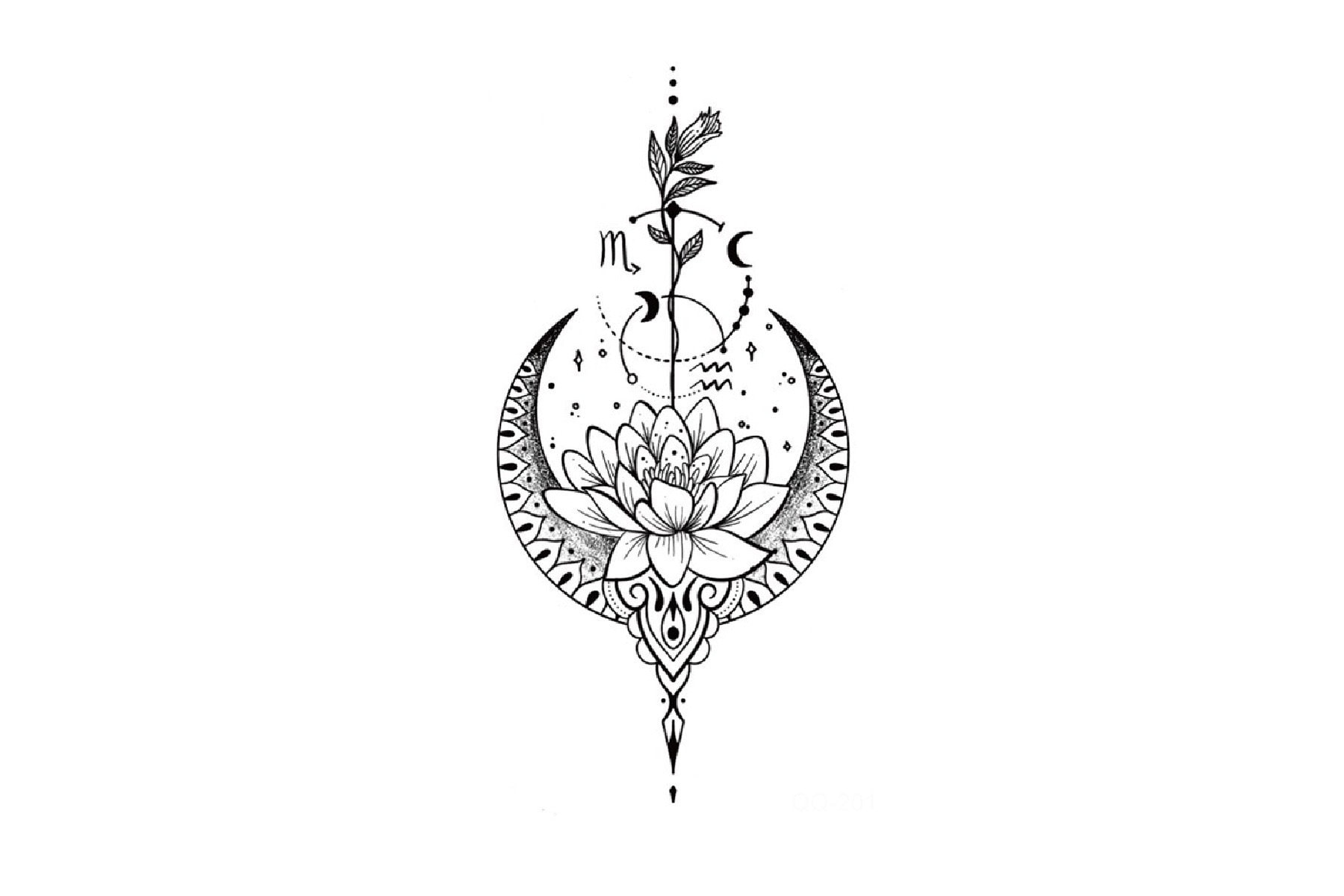 Lotus Unalome Temporäres Tattoo, Florales Liebestattoo, Kleines Lotusblüten-Tattoo, Flower-Temp-Tattoo, Lotus-Linie-Tattoo Lotus Unalome Temporäres Tattoo, Florales Liebestattoo, Kleines Lotusblüten-Tattoo, Flower-Temp-Tattoo, Lotus-Linie-Tattoo von Etsy - JUZIgift