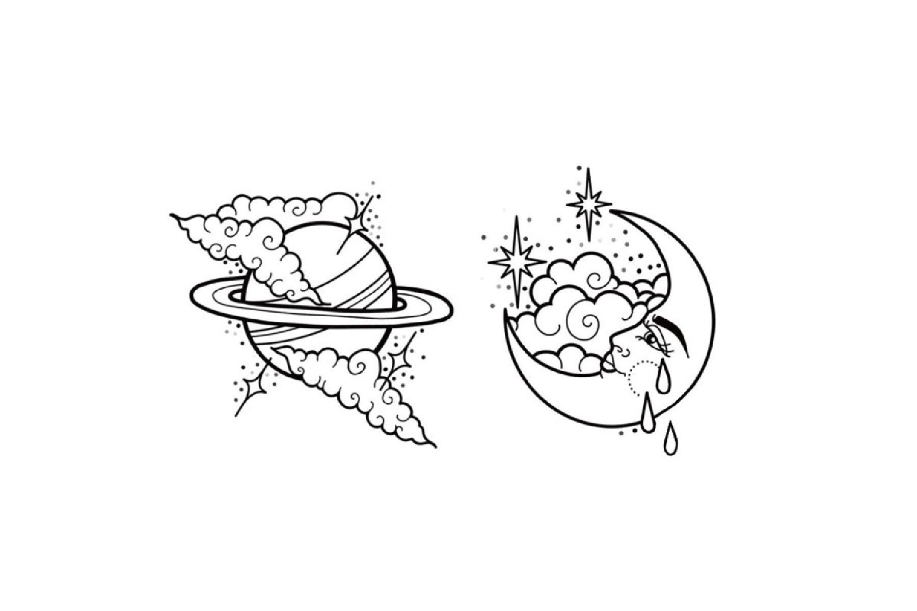Sonne Temporäres Tattoo, Mond Mädchen Galaxy Kleine Tattoos, Sommer Universum Tattoo Sonne Temporäres Tattoo, Mond Mädchen Galaxy Kleine Tattoos, Sommer Universum Tattoo von Etsy - JUZIgift