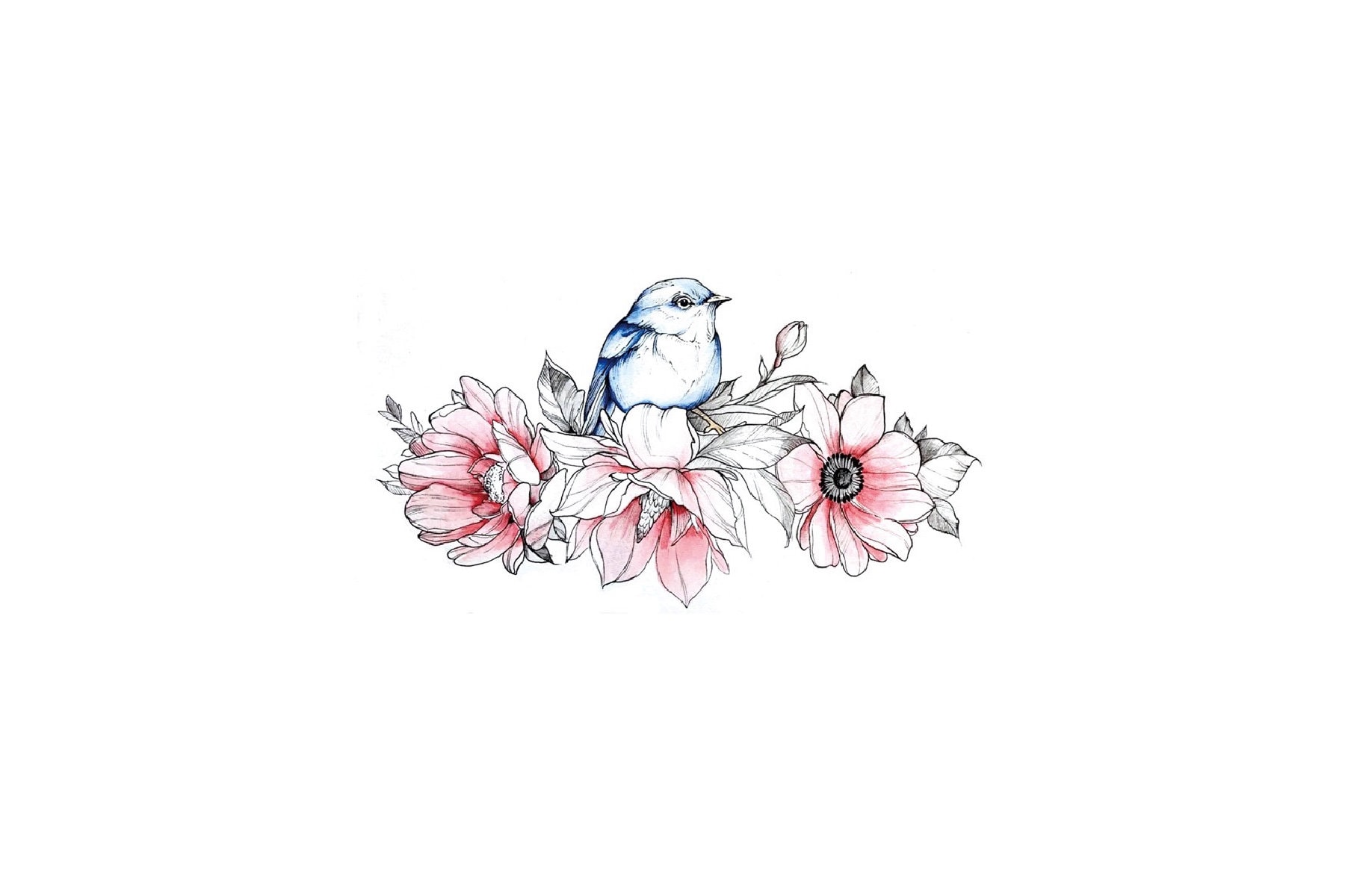 Vogel Blume Tattoo, Blumen Floral Festival Wild Tattoo Vogel Blume Tattoo, Blumen Floral Festival Wild Tattoo von Etsy - JUZIgift