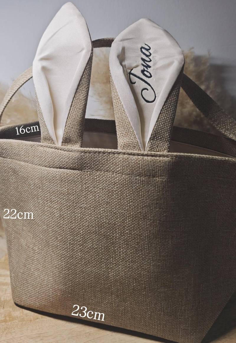 xxl Osterkorb Aus Jute Personalisiert Mit Name | Großes Osterkörbchen Für Kinder Nachhaltiges Ostergeschenk von Etsy - JackysHandmadeLiebe