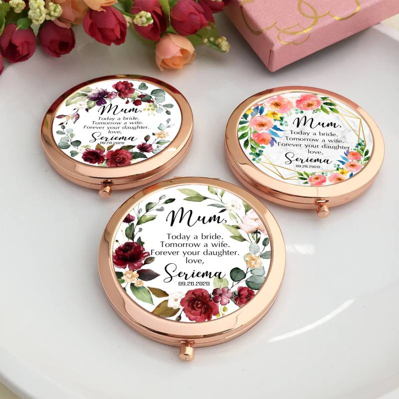 Personalisiertes Geschenk Für Mutter Der Braut Des Bräutigams Danke Zitat Floral Taschenspiegel, Hochzeitsspiegel, Taschenspiegel Personalisiertes Geschenk Für Mutter Der Braut Des Bräutigams Danke Zitat Floral Taschenspiegel, Hochzeitsspiegel, Taschenspiegel von Etsy - JaneCustomGifts