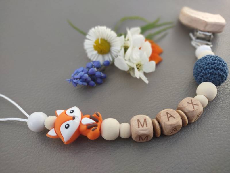 Personalisierte Schnullerkette Mit Babyname von Etsy - JanuFaktur