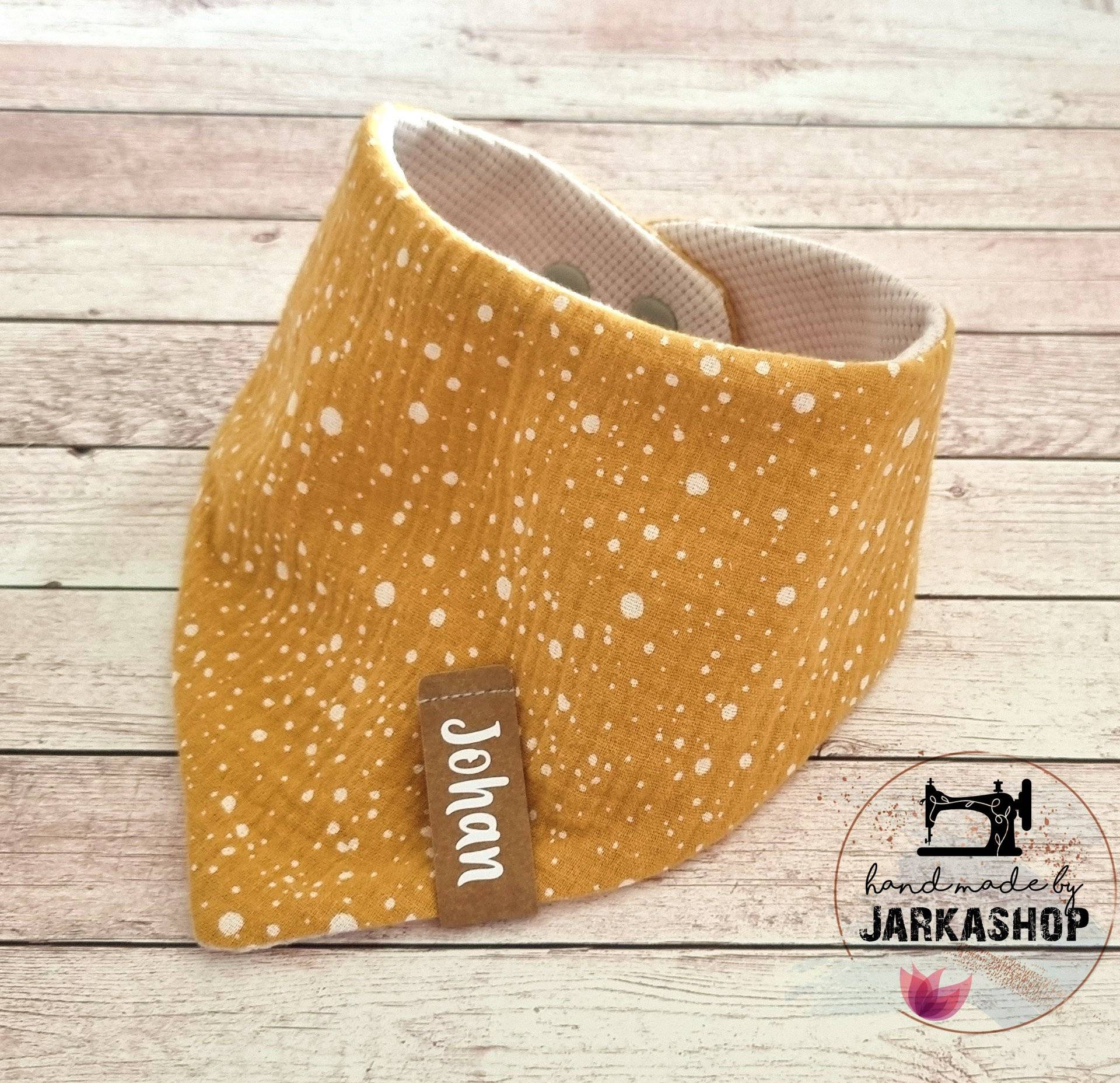 Baby Wende-Halstuch Aus Waffelpique/Musselin "Senfgelb Punkten", Personalisiert, Halstuch, Babyhalstuch, Halstuch Mit Namen Baby Wende-Halstuch Aus Waffelpique/Musselin "Senfgelb Punkten", Personalisiert, Halstuch, Babyhalstuch, Halstuch Mit Namen von Etsy - Jarkashop