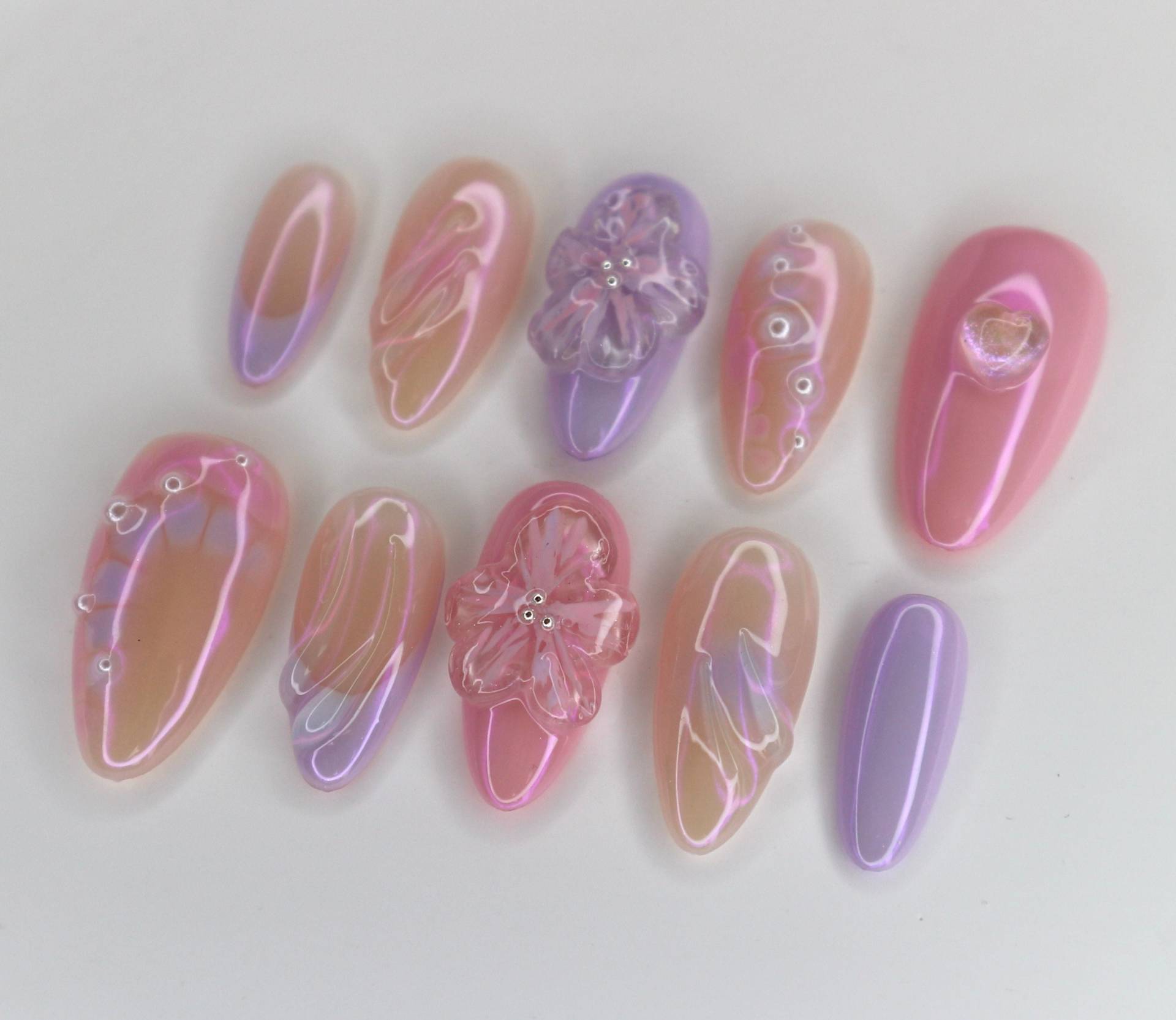 Lilac Pink Orchid Press On Nails Lilac Pink Orchid Press On Nails von Etsy - JasminsPressOns