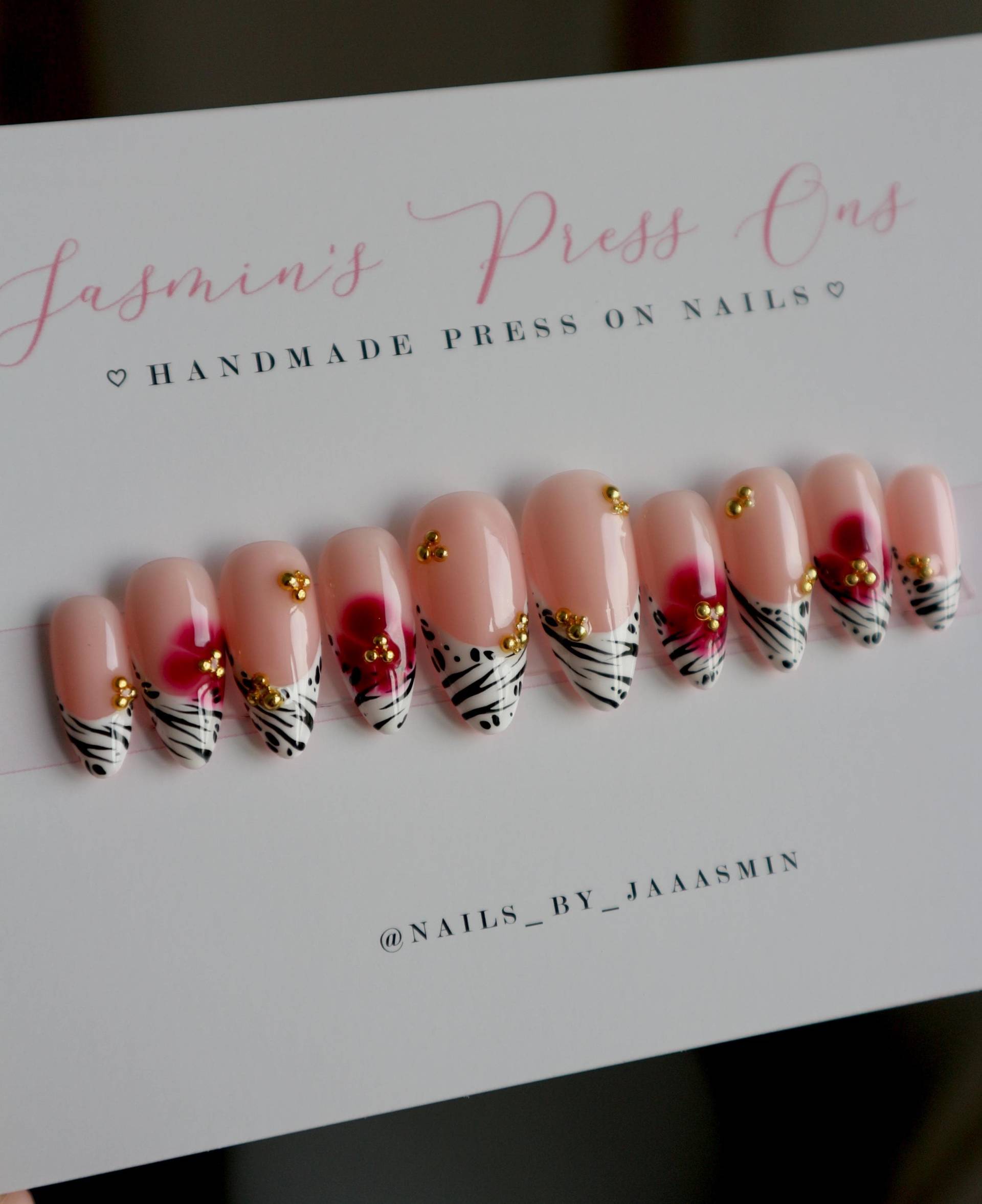 Y2K Zebra Press On Set Y2K Zebra Press On Set von Etsy - JasminsPressOns