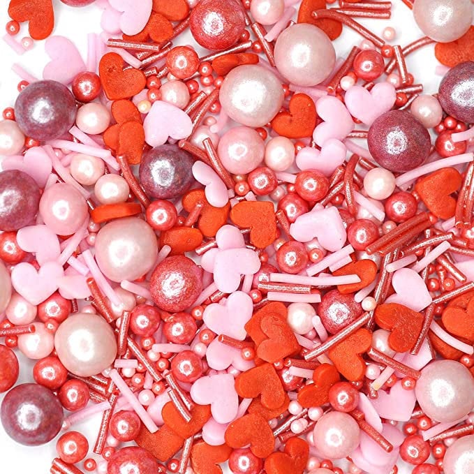 Rosa Rote Herz Perle Streusel Mix Topping Badebomben Vegan Grausamkeit Frei Auflösbar Dekorationen Liefert Perlen Konfetti Formen von Etsy - JazzyBathing