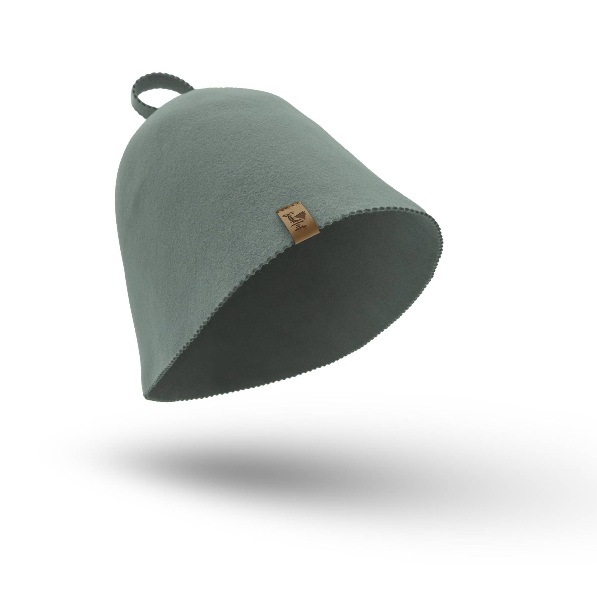 Sauna Mütze Light Grey 100 % Wolle Handarbeit Sauna Mütze Light Grey 100 % Wolle Handarbeit von Etsy - Jedrzejko