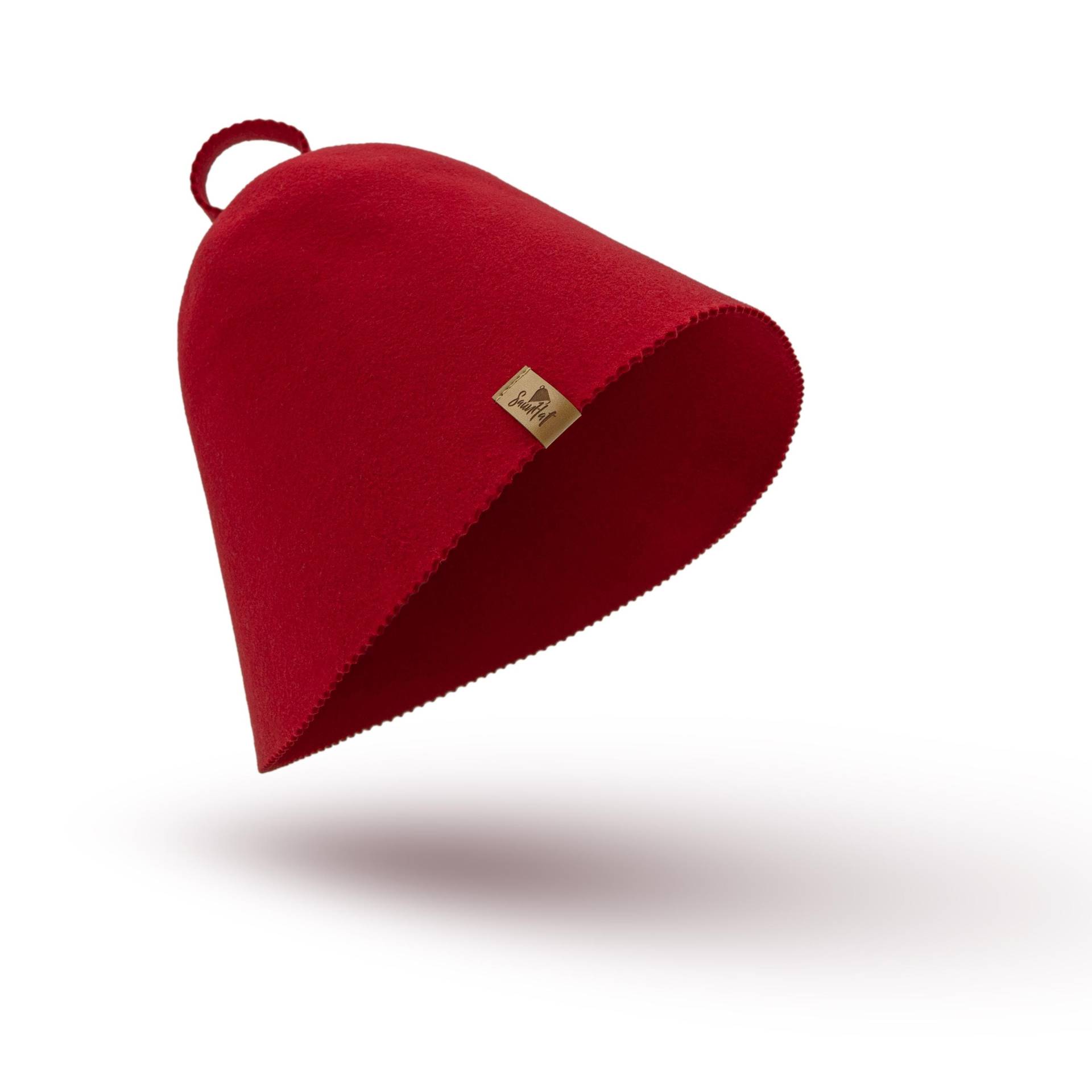 Sauna Mütze Rot 100% Wolle Handgemacht Sauna Mütze Rot 100% Wolle Handgemacht von Etsy - Jedrzejko