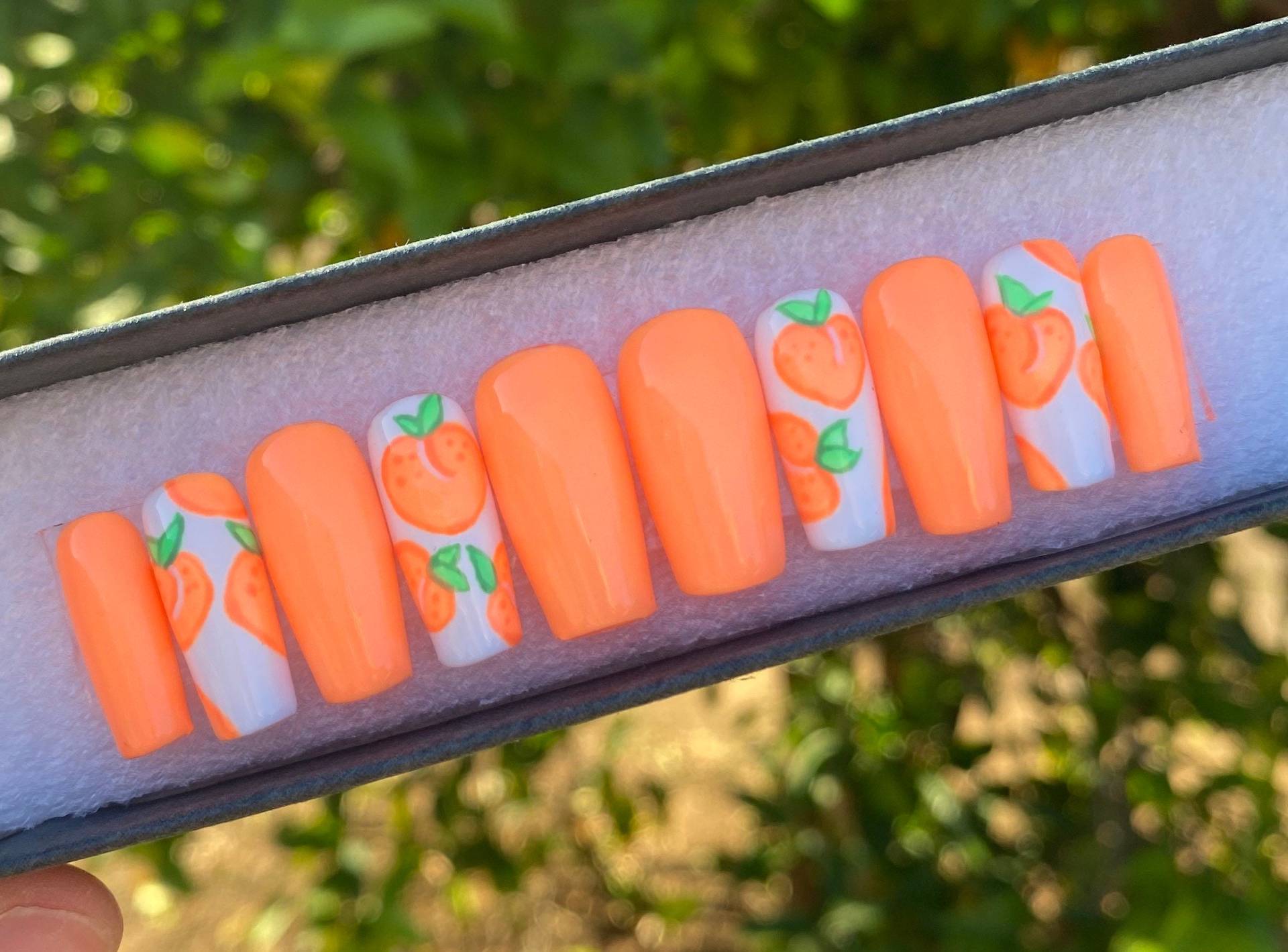 Pfirsich Nägel Pfirsich Nägel von Etsy - JessiesNailsAndMore