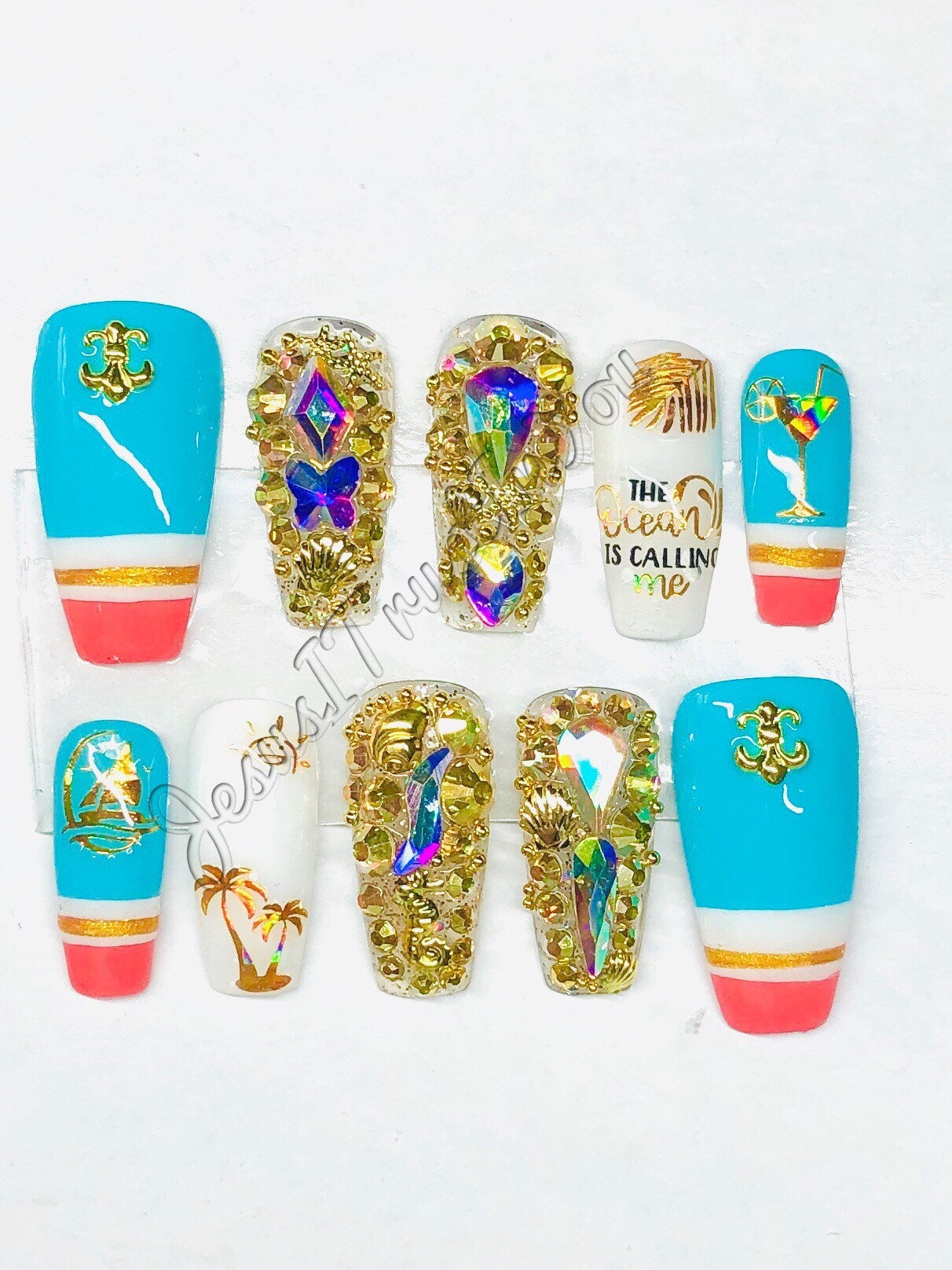 Wind & Sail - Regular Ballerina Gel Press On Nails von Etsy - JesusItrustInYouCo