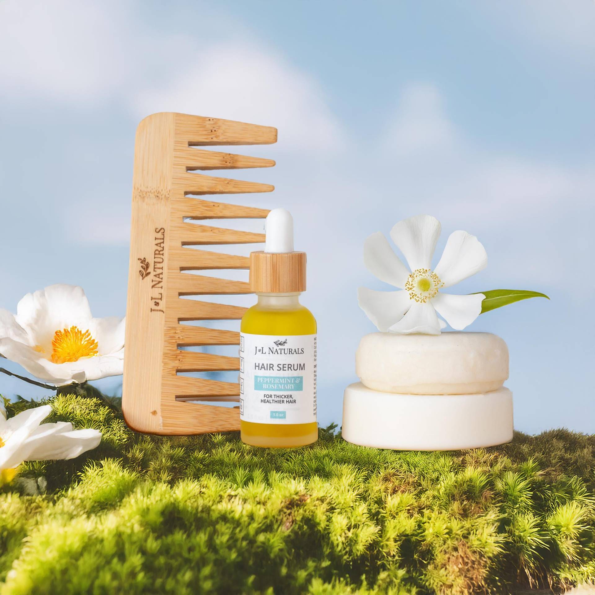Pfefferminze + Rosmarin | Natürliches Haarpflege-Kit Für Das Wachstum Vegane Haarprodukte Natürliche Haar Seifenstücke Haaröl Haarkamm Pfefferminze + Rosmarin | Natürliches Haarpflege-Kit Für Das Wachstum Vegane Haarprodukte Natürliche Haar Seifenstücke Haaröl Haarkamm von Etsy - JnLNaturals