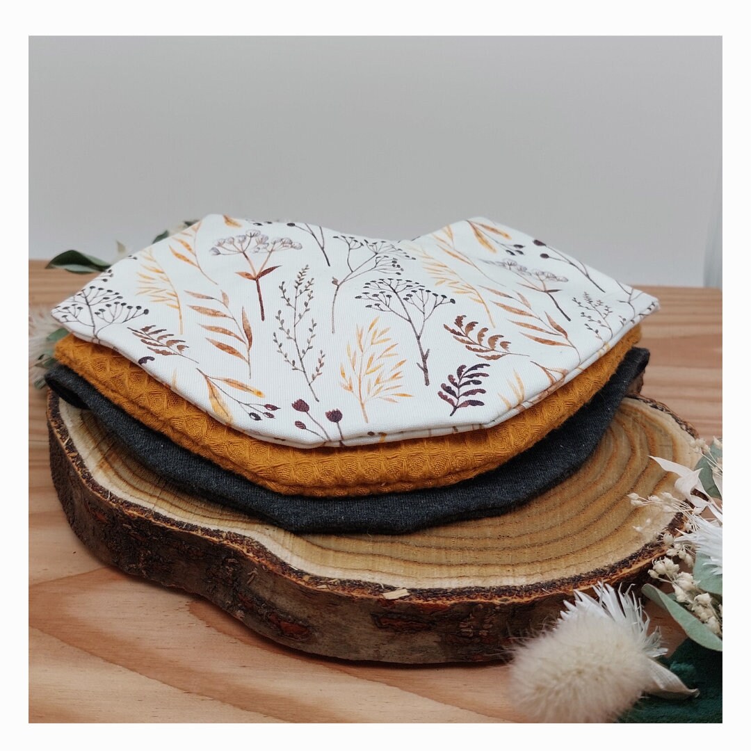 Spuckelätzchen, Größenverstellbar, 3Er Set Babylätzchen von Etsy - JohannasNaehstueble
