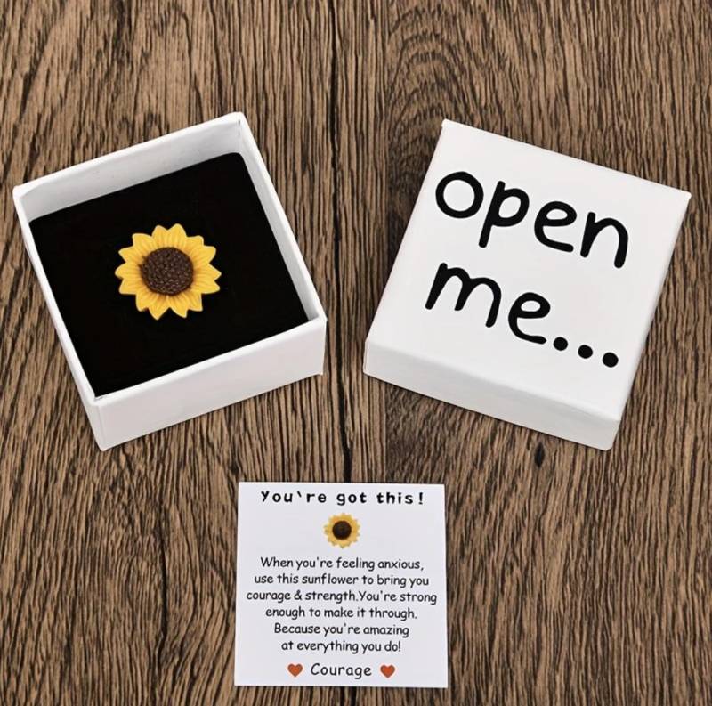 Sonnenblumen-Mini-Geschenkbox | Mutmacher, Trostspender, Kraftbotschaft Geschenkidee Freundin von Etsy - JournalofSeasons