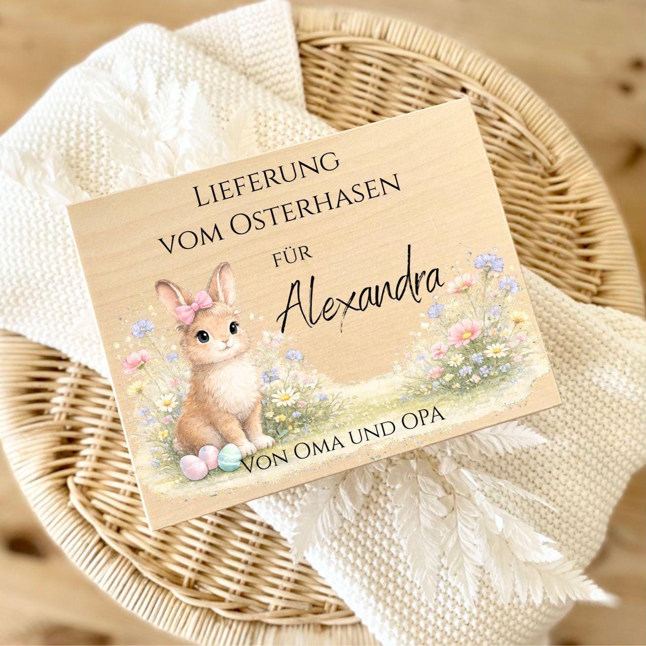 Personalisierte Oster Holzbox Mit Name, Ostergeschenk Für Kinder, Osterkiste Mädchen & Jungen | Geschenk Zu Ostern, Osterlieferung von Etsy - JuNesConceptStore