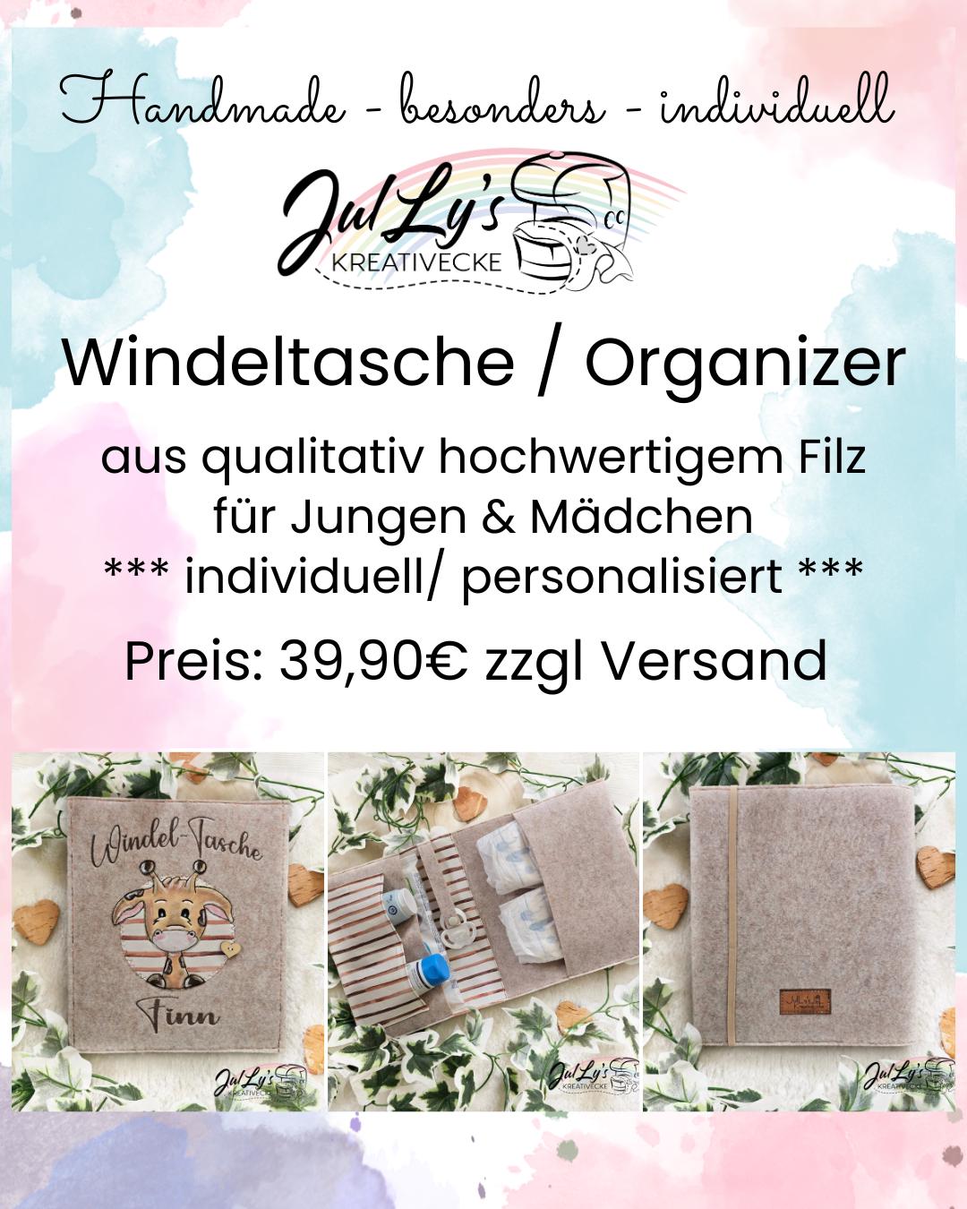 Windeltasche Für Jungen & Mädchen Individuell Personalisiert Einzigartig von Etsy - JulLysKreativEcke