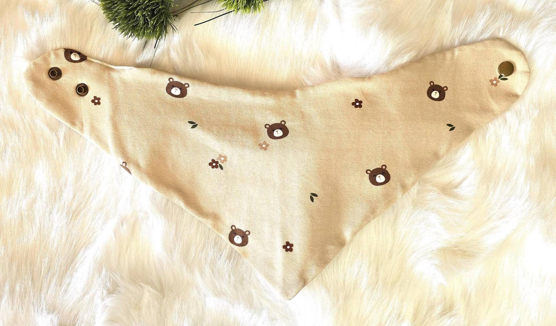 Beige Braun Bären Dreieckstuch Zum Wenden Baby Und Kleinkinder Gr 50 Bis 104 Einheitsgröße von Etsy - JulesTraumstuebchen