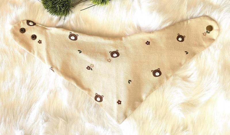Beige Braun Bären Dreieckstuch Zum Wenden Baby Und Kleinkinder Gr 50 Bis 104 Einheitsgröße von Etsy - JulesTraumstuebchen