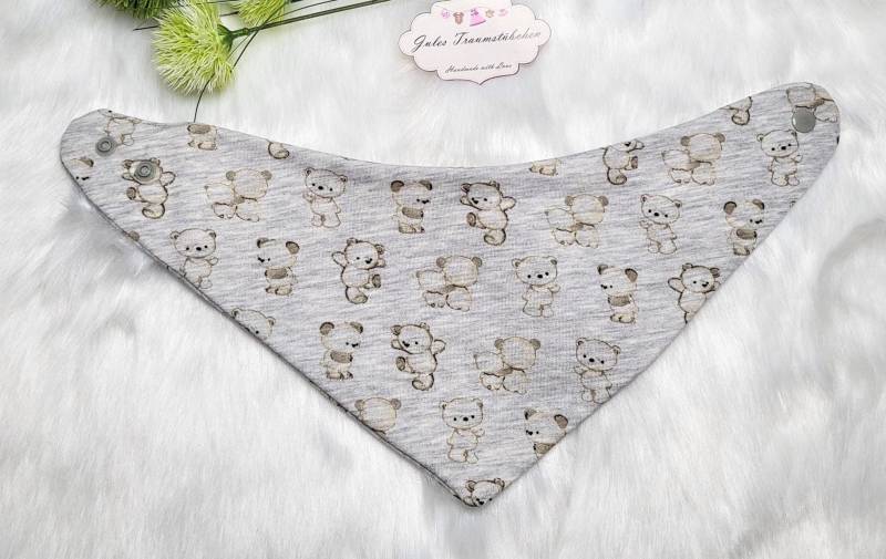 Beige Grau Bären Dreieckstuch Zum Wenden Baby Und Kleinkinder Gr 50 Bis 104 Einheitsgröße von Etsy - JulesTraumstuebchen