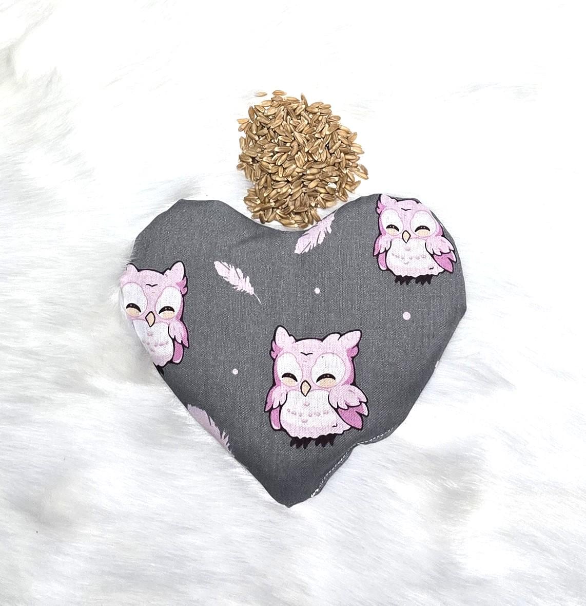 Bio Dinkel Körnerkissen Herz Form 160G Ca. 16 X 15 cm Dunkelgrau Anthrazit Mit Rosa Eulen Tierprint Bio Dinkel Körnerkissen Herz Form 160G Ca. 16 X 15 cm Dunkelgrau Anthrazit Mit Rosa Eulen Tierprint von Etsy - JulesTraumstuebchen