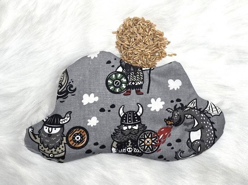 Bio Dinkel Körnerkissen Wolken Form 190G Ca. 23 X 13 cm Dunkelgrau Mit Wikinger von Etsy - JulesTraumstuebchen