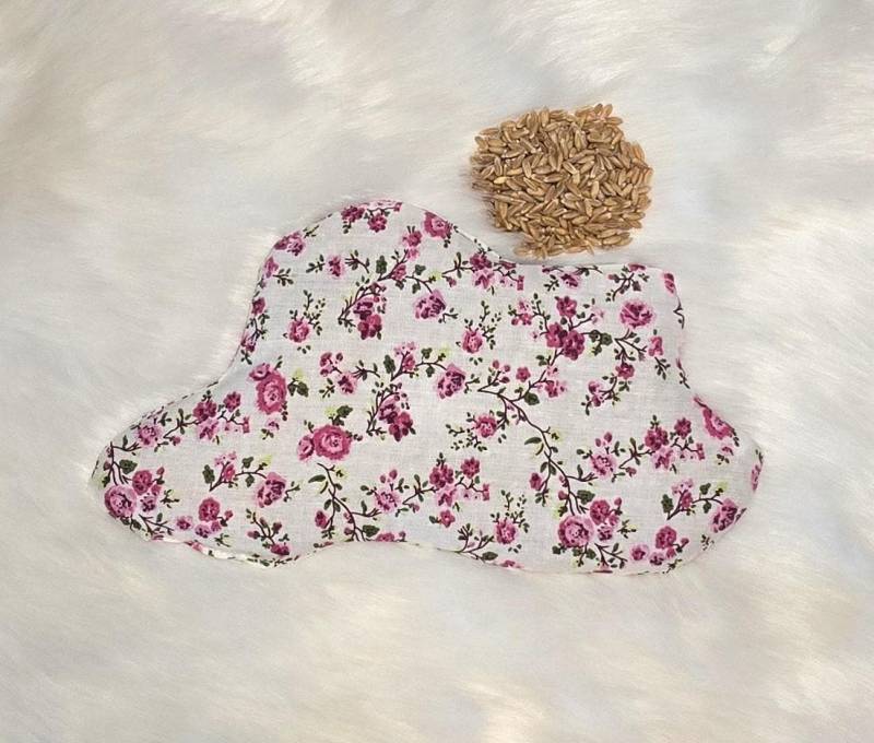 Bio Dinkel Körnerkissen Wolken Form 190G Ca. 23 X 13 cm Weiß Mit Rosen Floral von Etsy - JulesTraumstuebchen