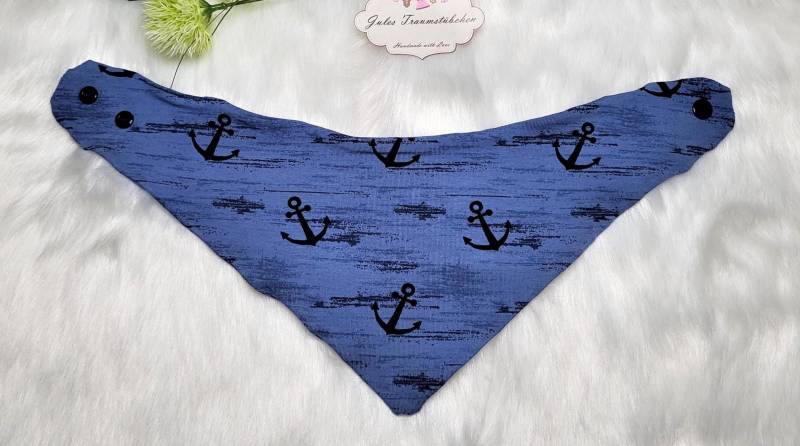 Blau Meliert Anker Maritim Dreieckstuch Zum Wenden Baby Und Kleinkinder Gr 50 Bis 104 Einheitsgröße Jersey von Etsy - JulesTraumstuebchen
