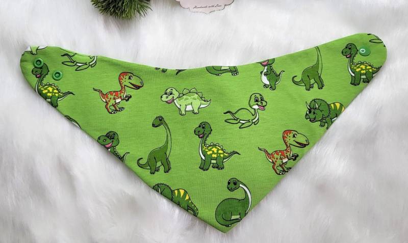 Dreieckstuch Zum Wenden Für Baby Und Kleinkinder Neon Grün Dinos Einheitsgröße Verstellbar Durch Druckknöpfe von Etsy - JulesTraumstuebchen