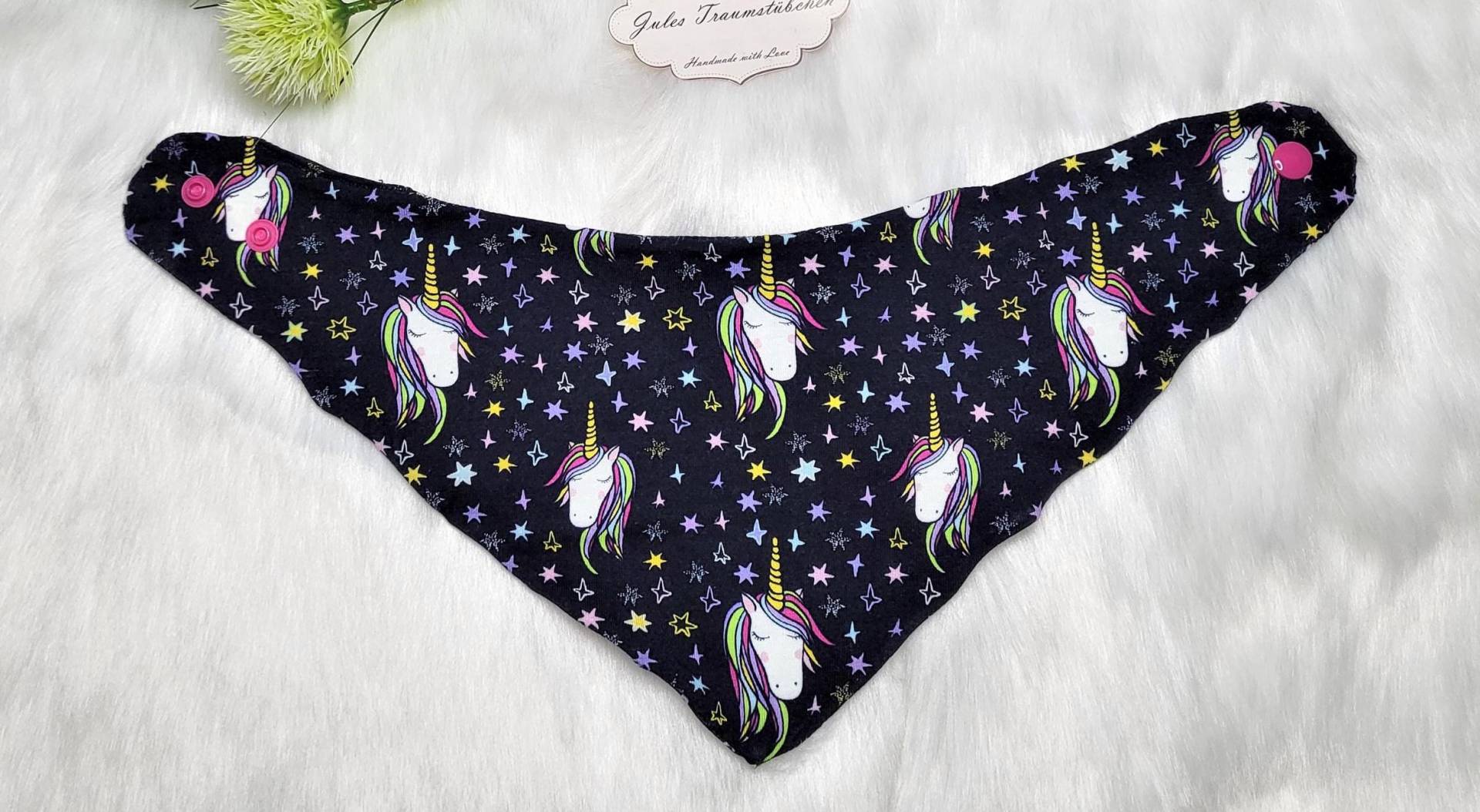 Dunkelblau Bunte Einhörner Sterne Dreieckstuch Zum Wenden Baby Und Kleinkinder Gr 50 Bis 104 Einheitsgröße Jersey von Etsy - JulesTraumstuebchen