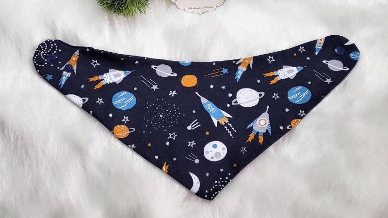 Dunkelblau Weltraum Raketen Universum Dreieckstuch Zum Wenden Baby Und Kleinkinder Gr 50 Bis 104 Einheitsgröße Jersey von Etsy - JulesTraumstuebchen