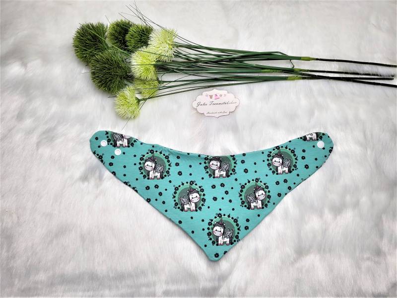 Einhörner Schwarz Grün Dreieckstuch Zum Wenden Baby Und Kleinkinder Gr 50 Bis 104 Einheitsgröße Jersey von Etsy - JulesTraumstuebchen