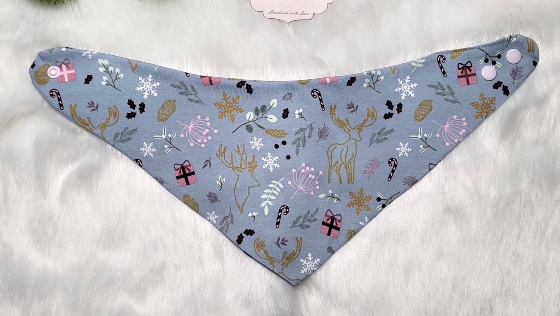 Hellgrau Gold Rentier Zuckerstange Elch Weihnachten Winter Dreieckstuch Zum Wenden Baby Und Kleinkinder Gr 50 Bis 104 Einheitsgröße Jersey von Etsy - JulesTraumstuebchen