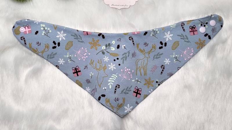 Hellgrau Gold Rentier Zuckerstange Elch Weihnachten Winter Dreieckstuch Zum Wenden Baby Und Kleinkinder Gr 50 Bis 104 Einheitsgröße Jersey von Etsy - JulesTraumstuebchen