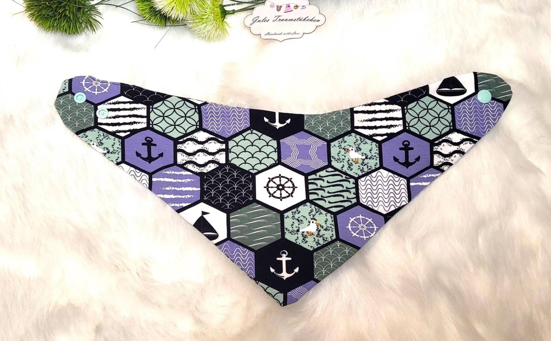 Mintgrün Dunkelblau Anker Schiff Möve Wabe Maritim Dreieckstuch Zum Wenden Baby Und Kleinkinder Gr 50 Bis 104 Einheitsgröße Jersey von Etsy - JulesTraumstuebchen