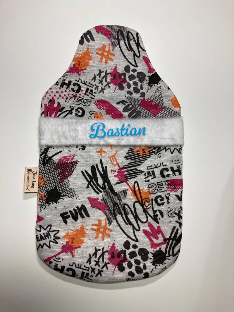 Handgemachter Wärmflaschenbezug, Personalisierbar, Mit Tasche Für Die Hände, Wärmflasche Aus Alpenfleece von Etsy - JuliaLangHandmade