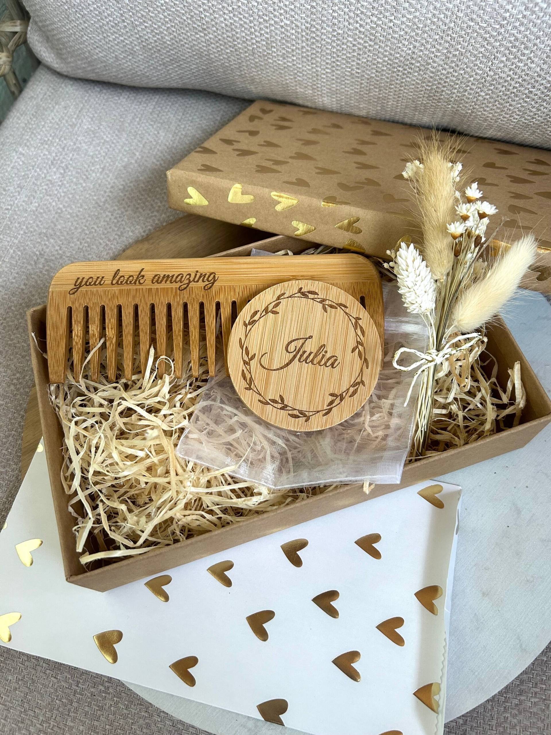 Geschenkset Personalisierter Spiegel Und Kamm/Für Frauen Personalisiertes Natur Geschenkset Personalisierter Spiegel Und Kamm/Für Frauen Personalisiertes Natur von Etsy - JuliasDekoHome